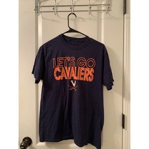 Virginia Cavaliers Mens Adult Size Unknown Blue T-Shirt Let's Go Cavaliers